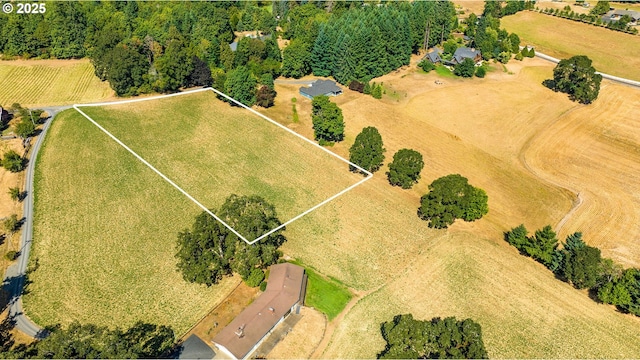 bird's eye view featuring a rural view