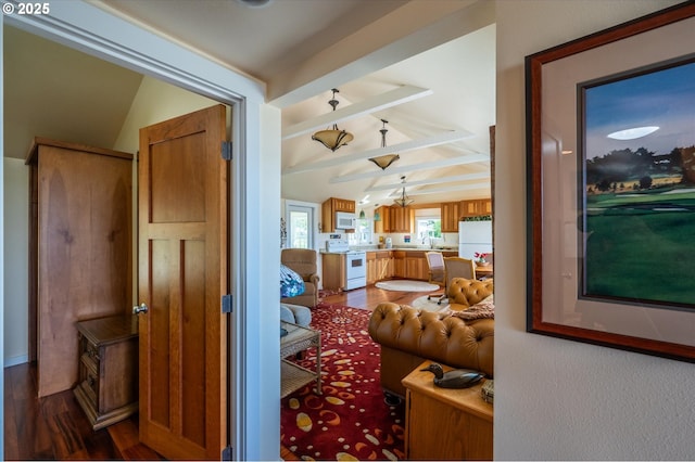 57569 Parkersburg Rd, Bandon, OR 97411 - hallway with dark wood finished floors