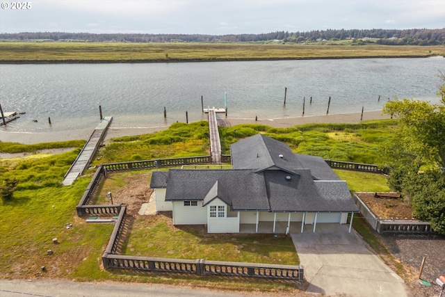 57569 Parkersburg Rd, Bandon, OR 97411 - view from above of property with a large body of water