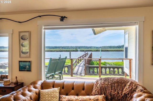 57569 Parkersburg Rd, Bandon, OR 97411 - living area featuring a water view