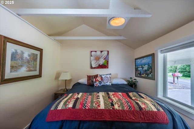 57569 Parkersburg Rd, Bandon, OR 97411 - bedroom featuring vaulted ceiling