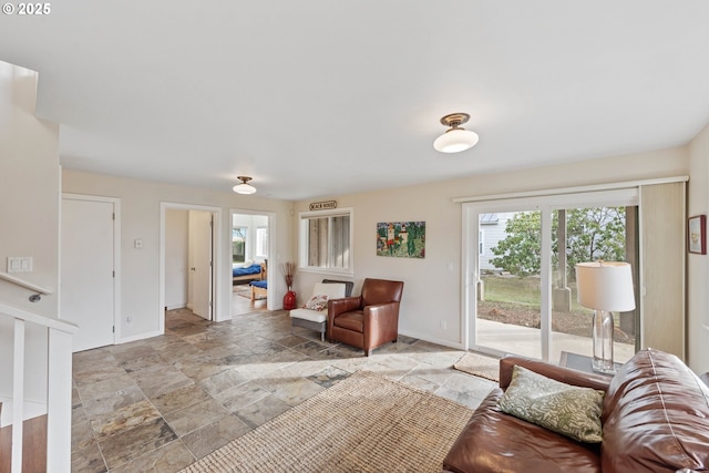 living room with a healthy amount of sunlight