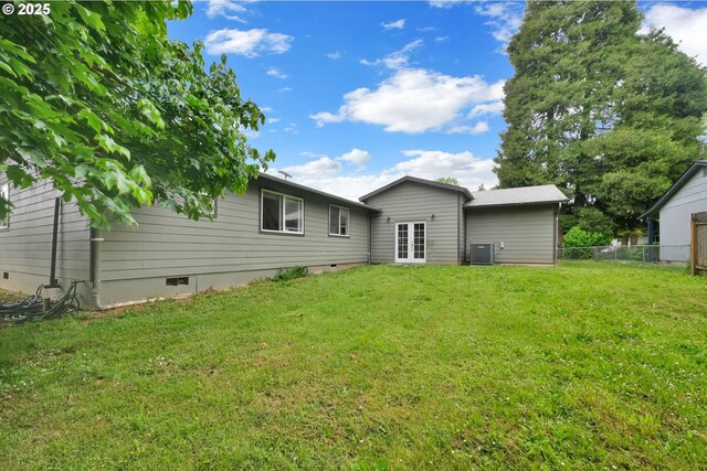 2280 Dakota St, Eugene, OR 97402 - back of property featuring french doors and central AC unit