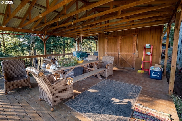 view of wooden terrace