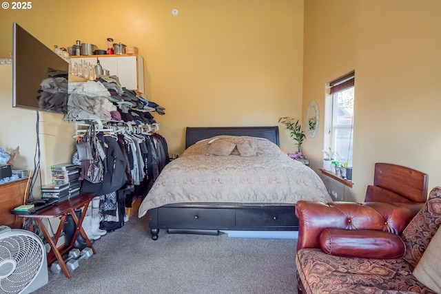 bedroom with carpet