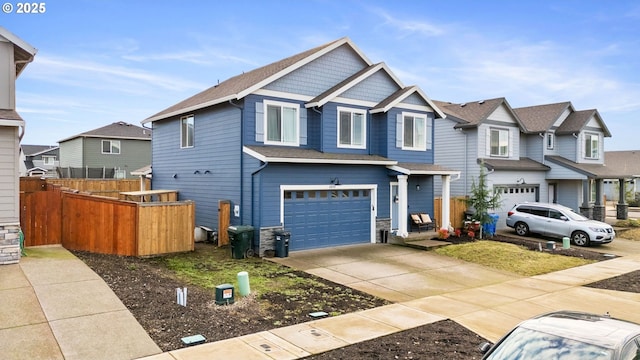 view of front facade with a garage