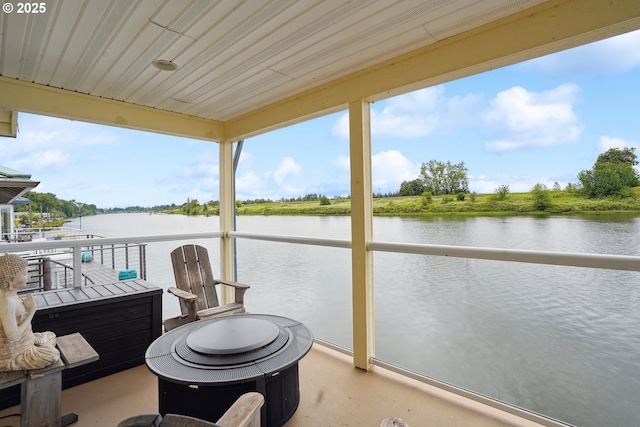 14587 NW Larson Rd Unit 4, Portland, OR 97231 - view of patio featuring a water view