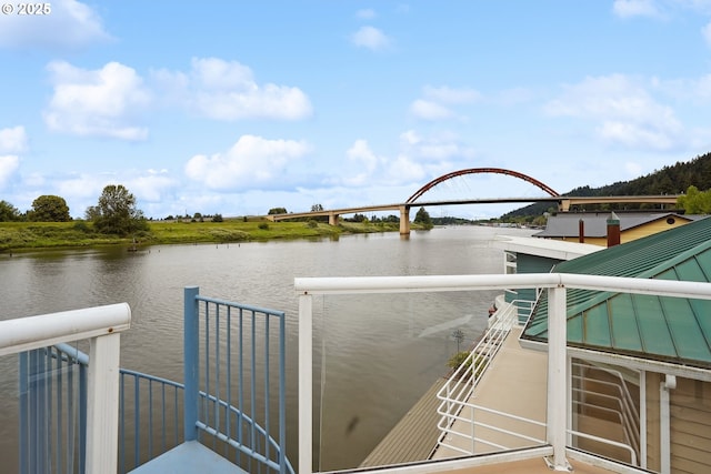 14587 NW Larson Rd Unit 4, Portland, OR 97231 - water view with a notable bridge