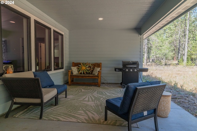 view of patio / terrace with area for grilling