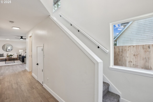 210 Mill St, Dayton, OR 97114 - hall with stairs and wood finished floors