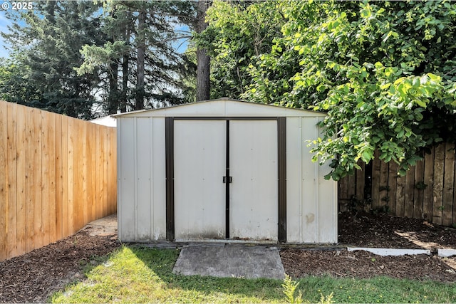 210 Mill St, Dayton, OR 97114 - view of shed with a fenced backyard