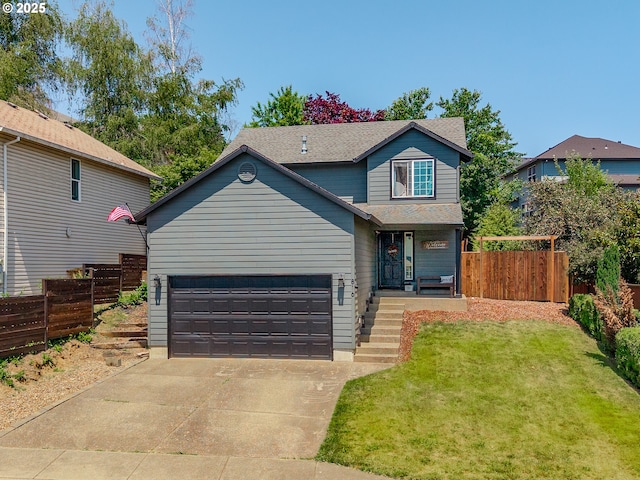 816 SW Chablis Ct, Dundee, OR 97115 - view of front of home with concrete driveway, a garage, and a porch