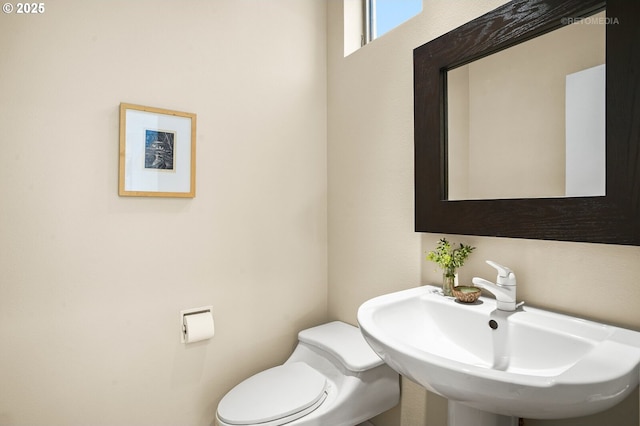 bathroom featuring a sink and toilet