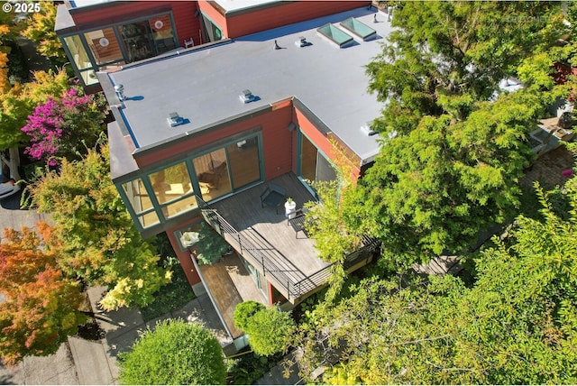 view from above of property