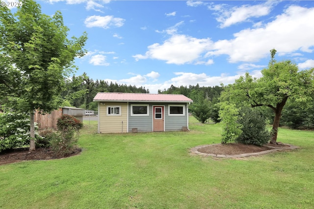 view of outbuilding with an outbuilding