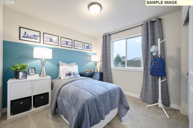 bedroom with carpet flooring