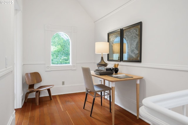 1720 NW Hoyt St, Portland, OR 97209 - office space featuring vaulted ceiling and hardwood / wood-style flooring