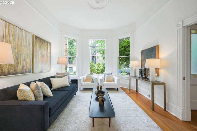 1720 NW Hoyt St, Portland, OR 97209 - living area with wood finished floors and plenty of natural light