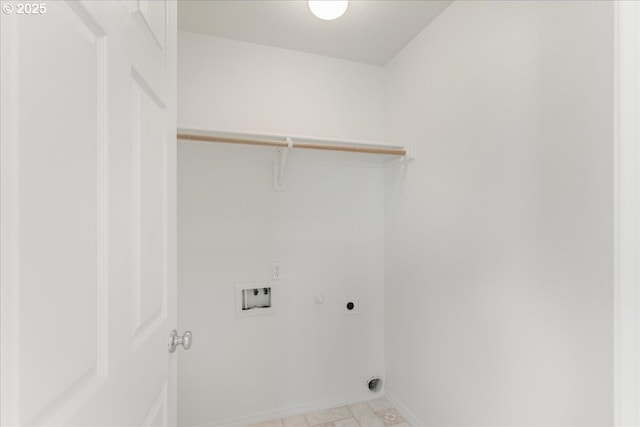 washroom with hookup for an electric dryer and washer hookup