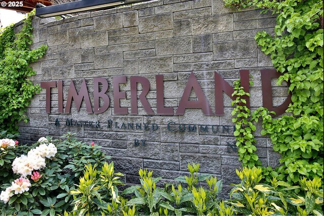 view of community sign