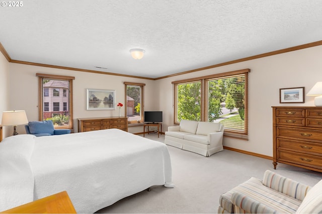 14479 Pfeifer Dr, Lake Oswego, OR 97035 - bedroom featuring ornamental molding and light carpet