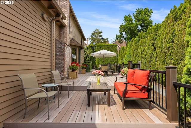 14479 Pfeifer Dr, Lake Oswego, OR 97035 - wooden deck featuring outdoor dining space