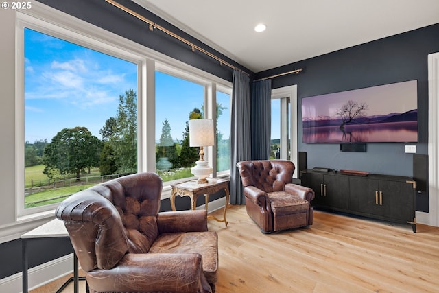 26817 SW Cade Ln, West Linn, OR 97068 - sitting room featuring light wood finished floors and recessed lighting