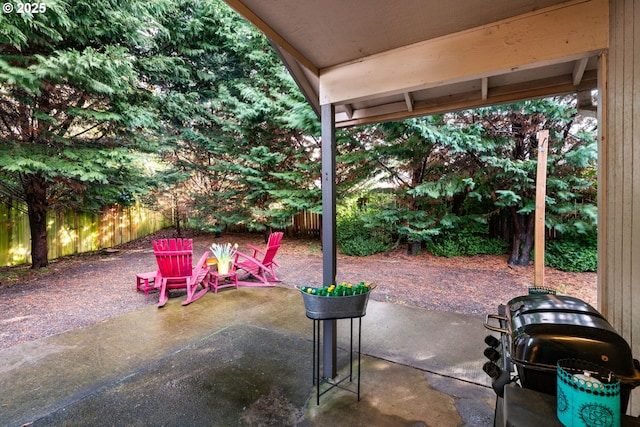 view of patio / terrace featuring a fenced backyard