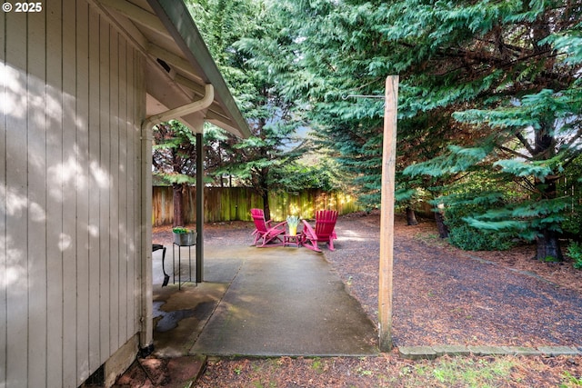 view of patio with fence