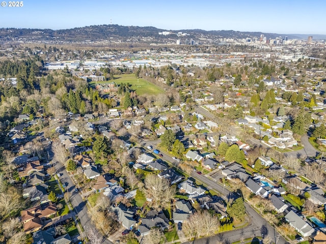 drone / aerial view with a residential view