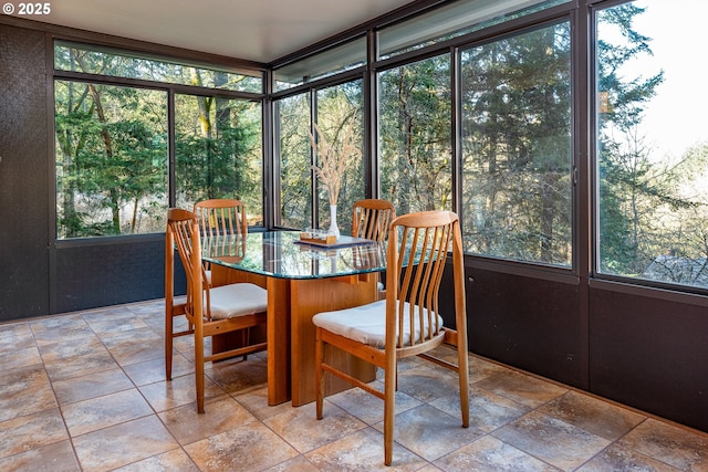 view of sunroom