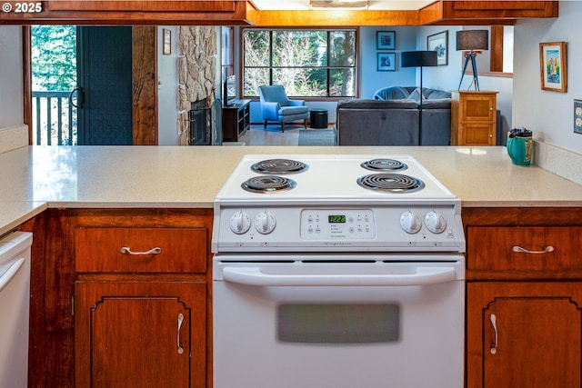 kitchen featuring white appliances