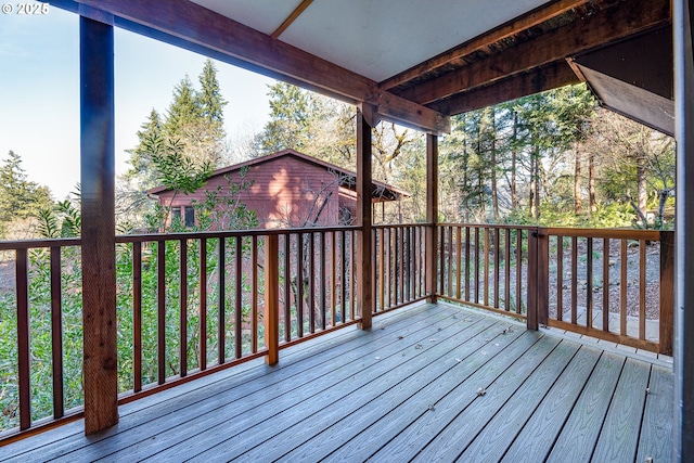 view of wooden terrace