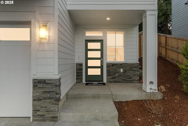 view of doorway to property