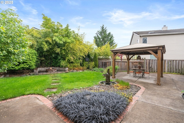 16041 NW Trakehner Way, Portland, OR 97229 - view of yard featuring a gazebo and a patio