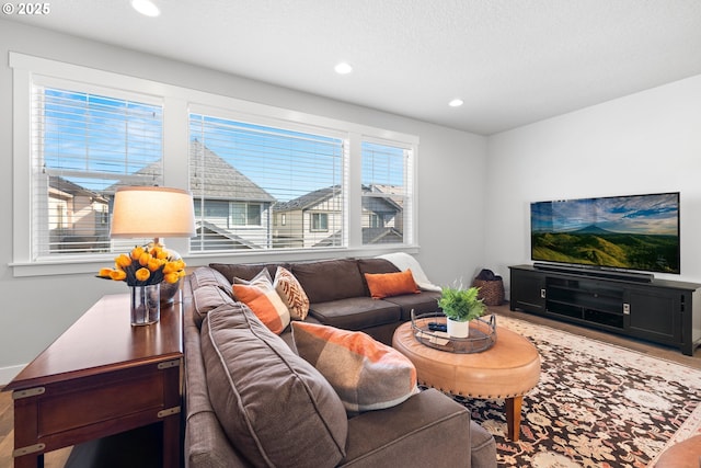 16849 SW Friendly Ln, Beaverton, OR 97007 - living room featuring recessed lighting