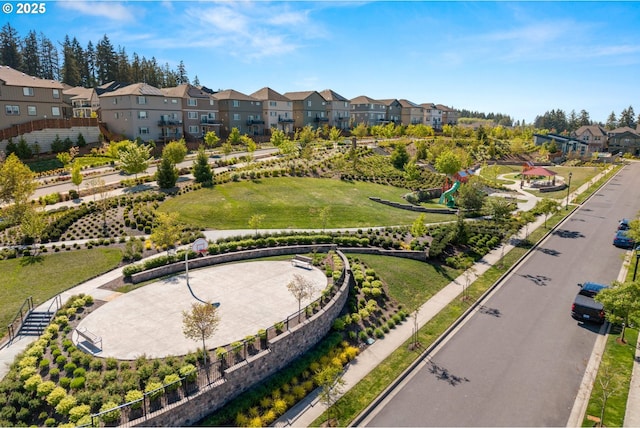 16849 SW Friendly Ln, Beaverton, OR 97007 - aerial perspective of suburban area featuring a community park