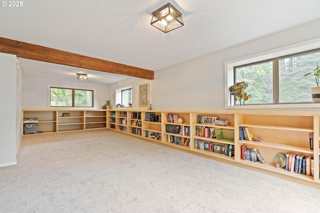 18020 SE 370th Ave, Sandy, OR 97055 - empty room featuring carpet floors, beamed ceiling, and a textured ceiling
