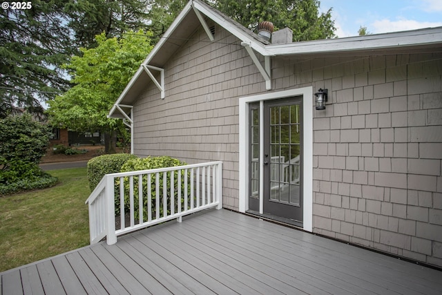 7733 NE Mason St, Portland, OR 97218 - wooden terrace featuring a yard