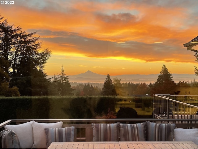 view of water feature featuring a mountain view