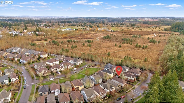 bird's eye view with a residential view