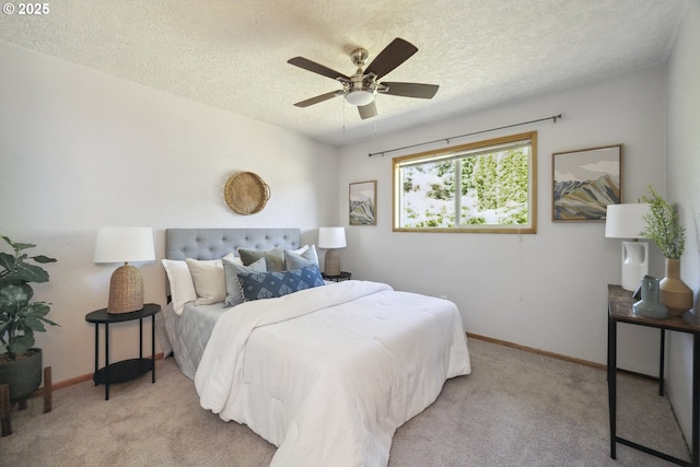 2136 SE Kelly Ave, Gresham, OR 97080 - carpeted bedroom with a textured ceiling and ceiling fan