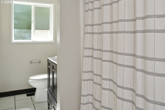 2136 SE Kelly Ave, Gresham, OR 97080 - bathroom featuring vanity, tile patterned floors, and curtained shower