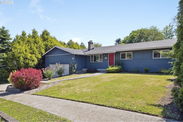 2136 SE Kelly Ave, Gresham, OR 97080 - single story home with a chimney, a garage, and a front yard