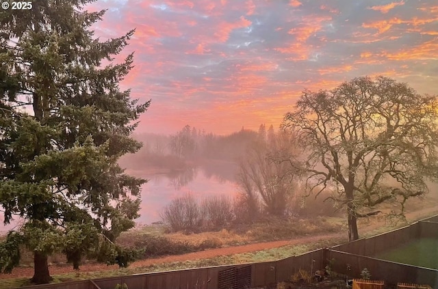 view of nature at dusk