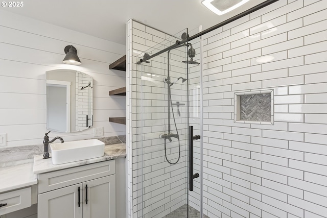 33549 Wikstrom Rd, Scappoose, OR 97056 - bathroom with vanity and a stall shower