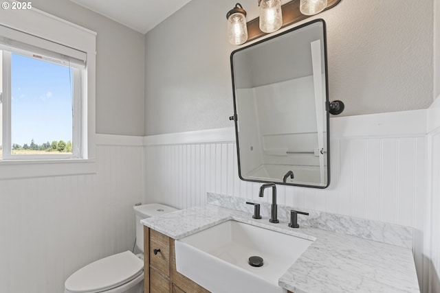 33549 Wikstrom Rd, Scappoose, OR 97056 - half bath featuring vanity and wainscoting