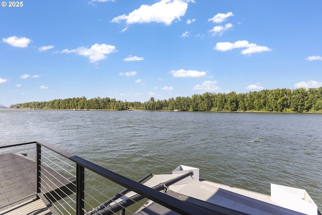3939 N Marine Dr Unit 12, Portland, OR 97217 - dock with a water view and a forest view