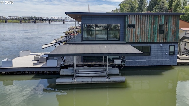 3939 N Marine Dr Unit 12, Portland, OR 97217 - dock with a water view and boat lift