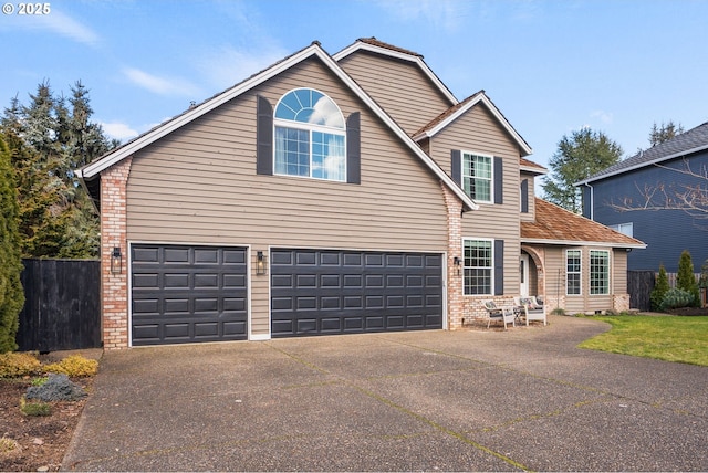 front facade featuring a garage